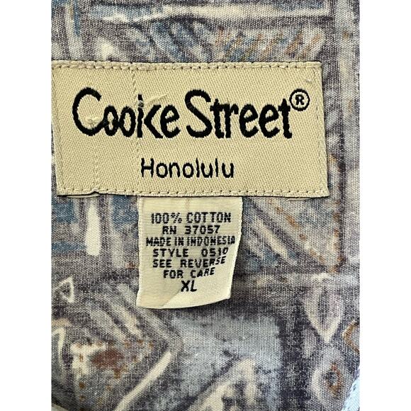 Cooke Street Hawaiian Reverse print Short Sleeve Button Up, XL, 100% Cotton - Picture 3 of 4